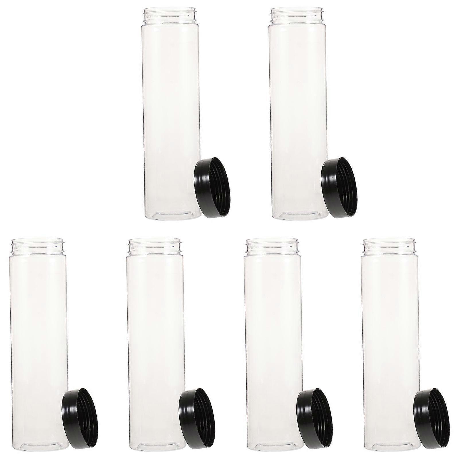 Convenient Drink Bottles for Storage Use Made of PET Material Black Color 6pcs