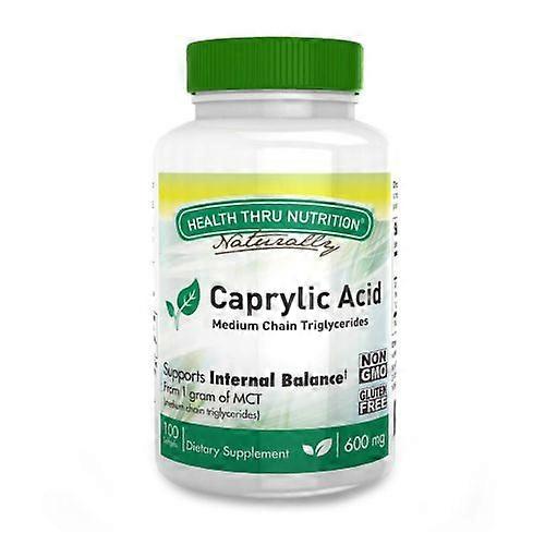 Health Thru Nutrition 辛酸，600 毫克，200 粒软胶囊（1 包）