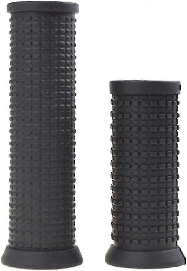 2 pieces black bicycle handlebar grips for twist shifters, nonslip, soft TPR rubber