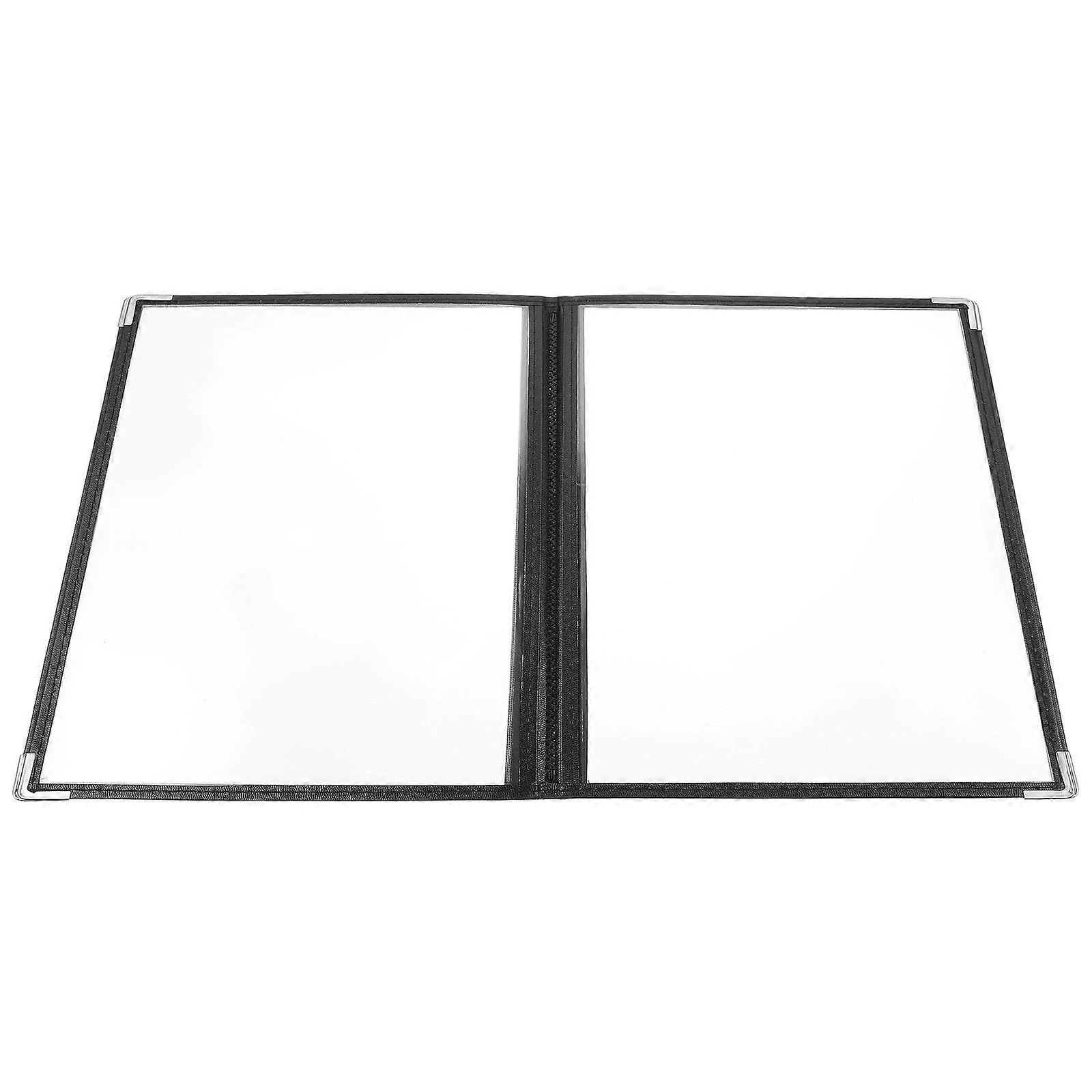 Transparent PVC Menu Cover Binder Protective Page Shell for Restaurant Menus, Diaries, Notebooks, Travel Journals & Creative Writing Organiser