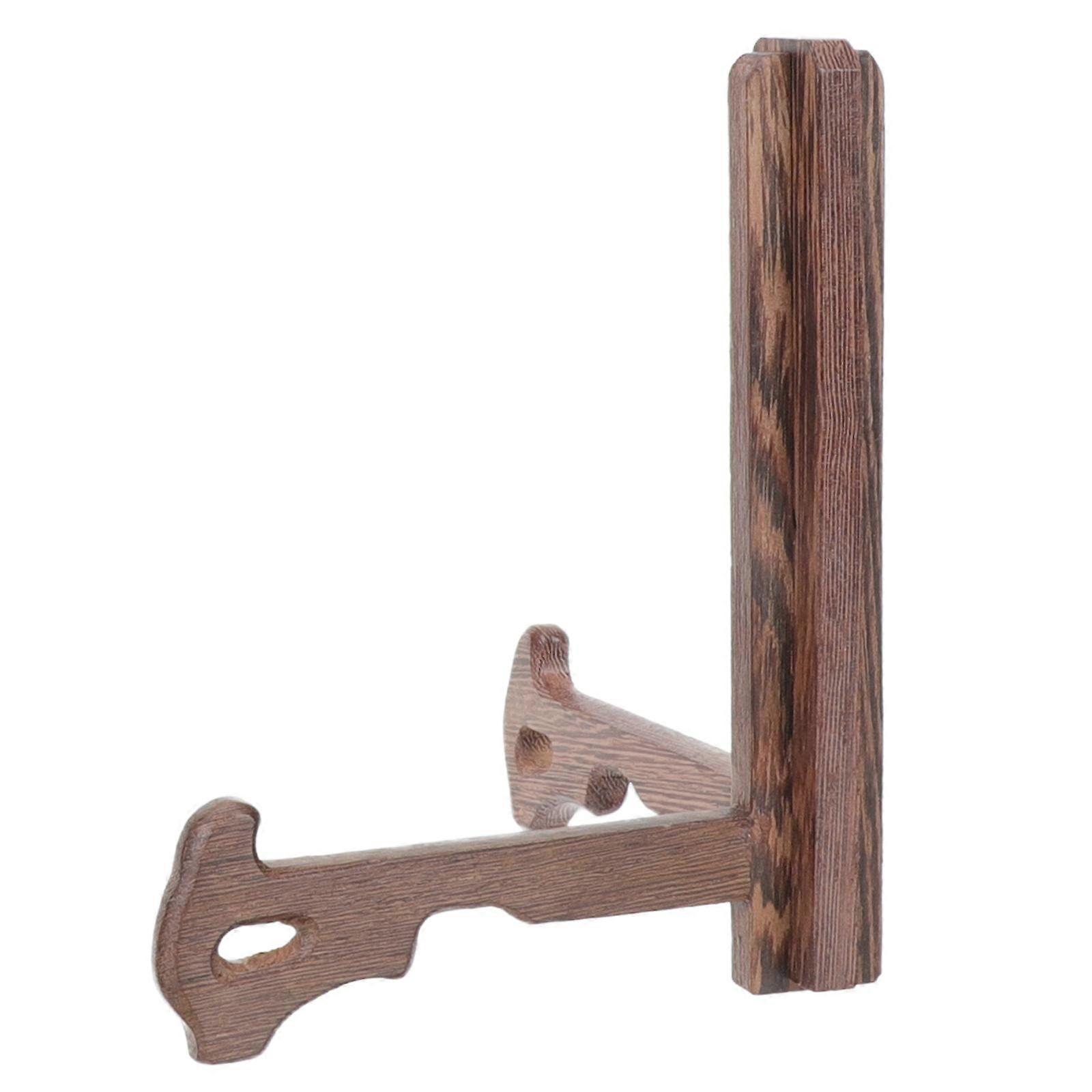 Tea Cake Storage Rack Wooden Display Stand Home Use Brown 20x19cm Organization 1Pack
