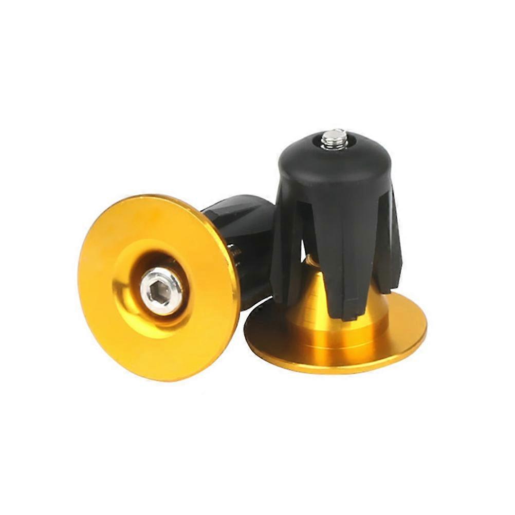 Golden Aluminum Alloy Handlebar End Caps for Bikes with 24mm Outer Diameter and 16mm Inside Diameter