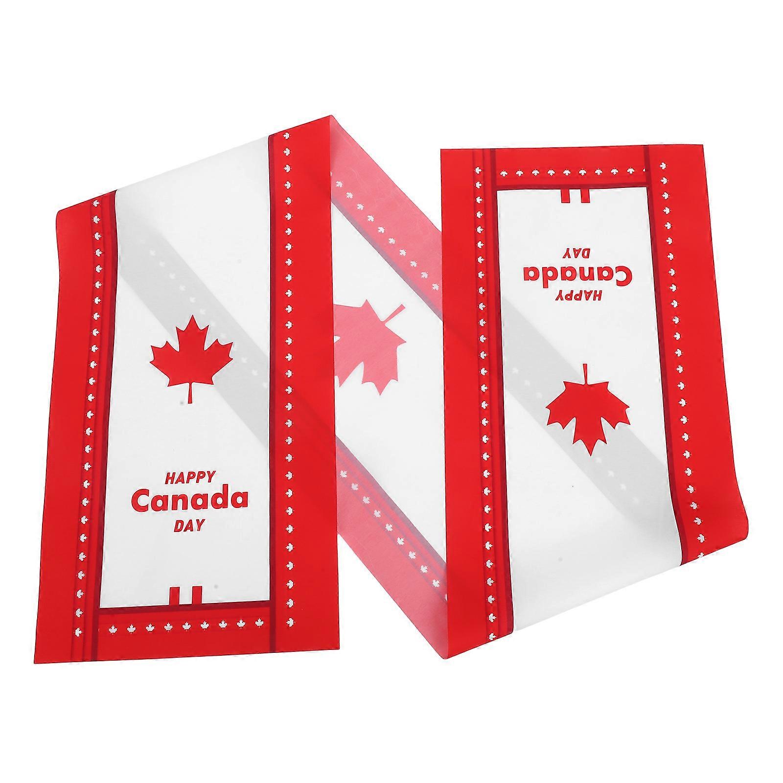 Canada Day Table Tablecloths Multi Color 180.00X30.00CM Easy To Clean 1Pack