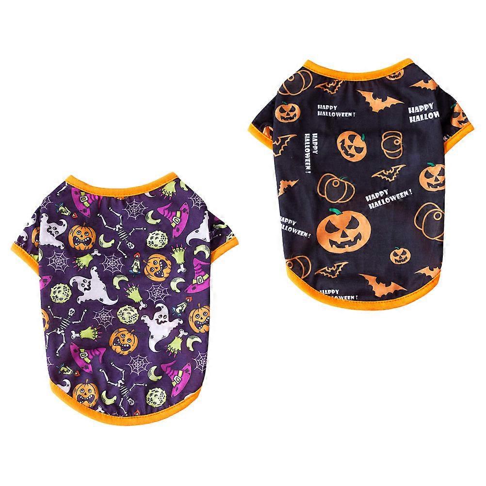 Halloween Pet Costume Set Adorable Dog & Cat Apparel with Hat and Pumpkin Head Accessory