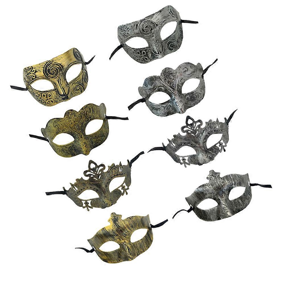 Halloween Cosplay Costume Props Mask Masquerade Masks Mixed Style Plastic 8Pcs