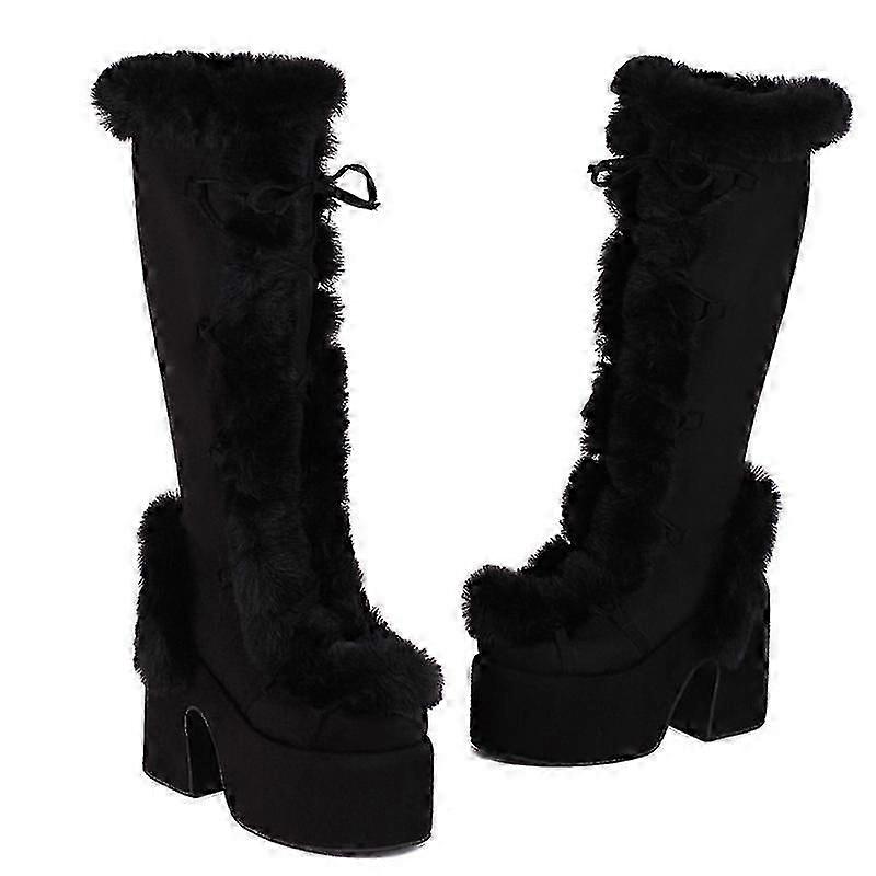 Botas de Neve de Inverno Botas Femininas Over-the-knee Plus Size 40-46