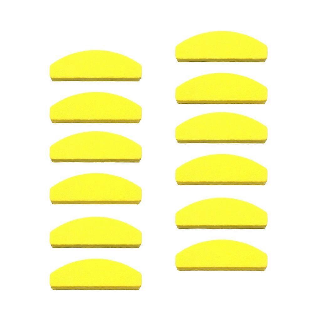 Fingernail Polishers Nail File Mini Half-Moon Shaped Accurate Grinding Home Salon Use Yellow 20Pcs