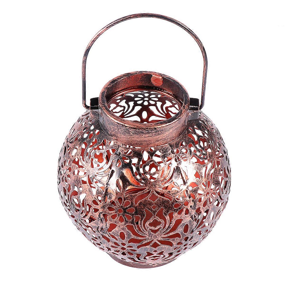 Solar Lantern Iron Hollow Out Lantern for Illumination Shape