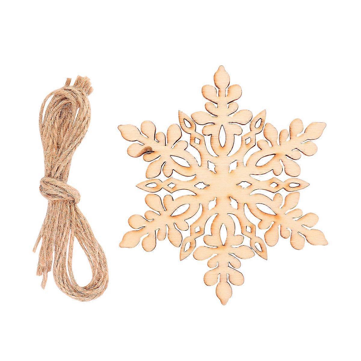 Christmas Style Snowflake Hanging Decorations In Light Brown Color For Families And Friends With 10Pcs Count