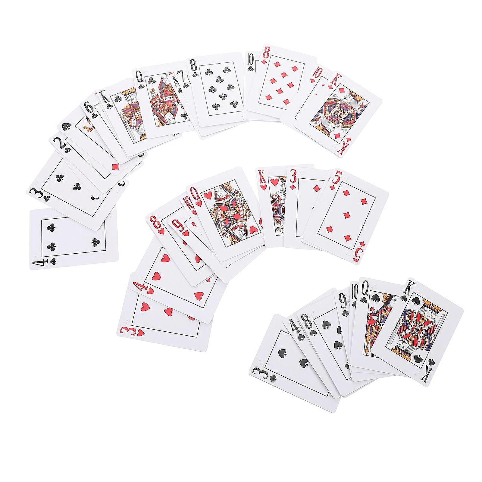 **Product Description: Braille Playing Cards – Large Print with Raised Dots**
Enhance your card game experience with our **Braille Playing Cards**,
