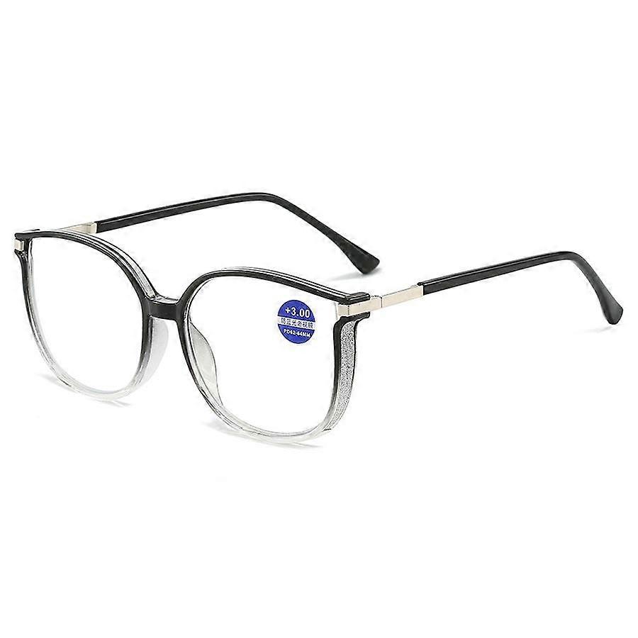 Fashion Large Frame Reading Glasses Anti Blue Light Presbyopia Glasses Non-Polarized Fashion Accessory