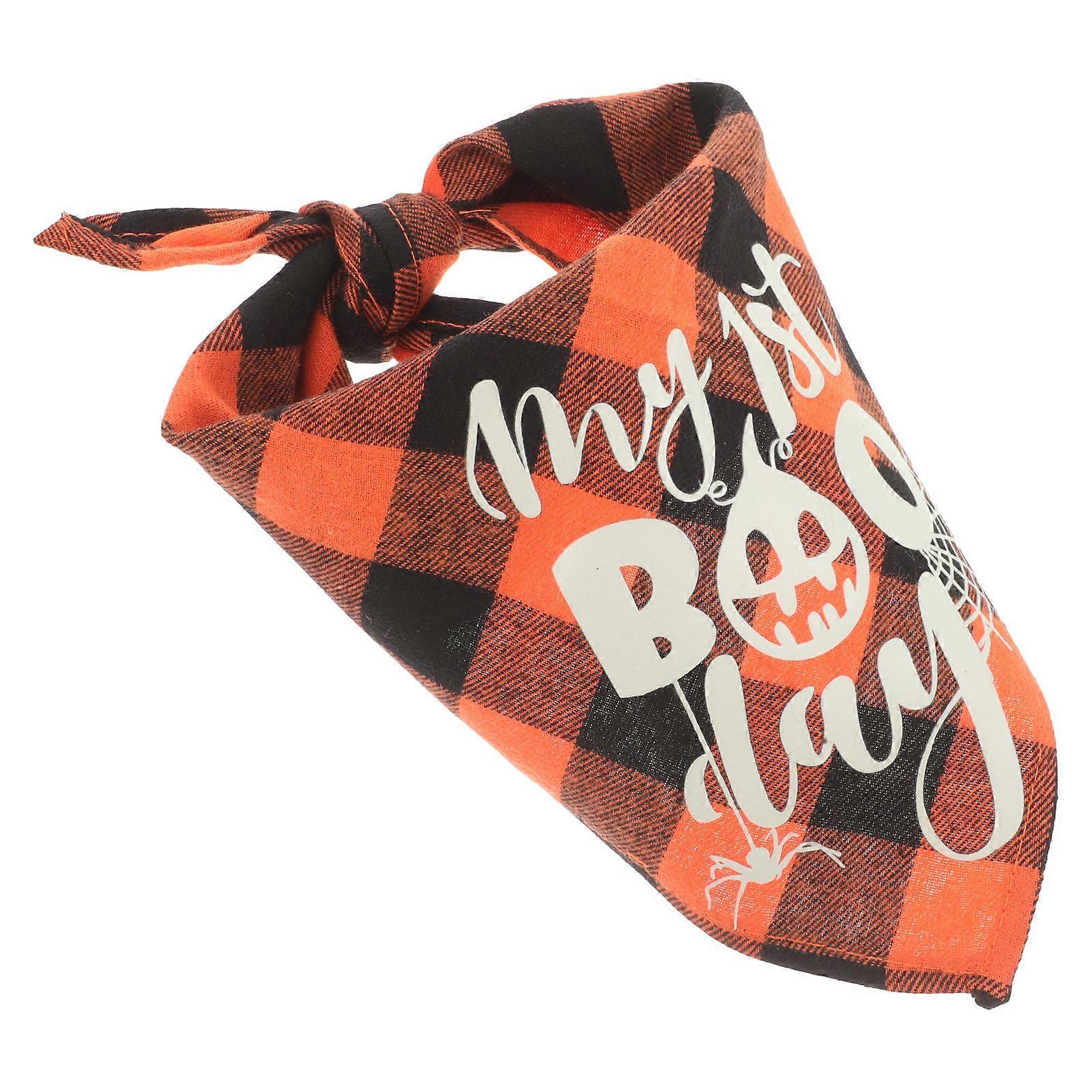 Pet Bandana For Small Animals Triangular Shape Halloween Festival Design Comfortable Wearing 1Pcs