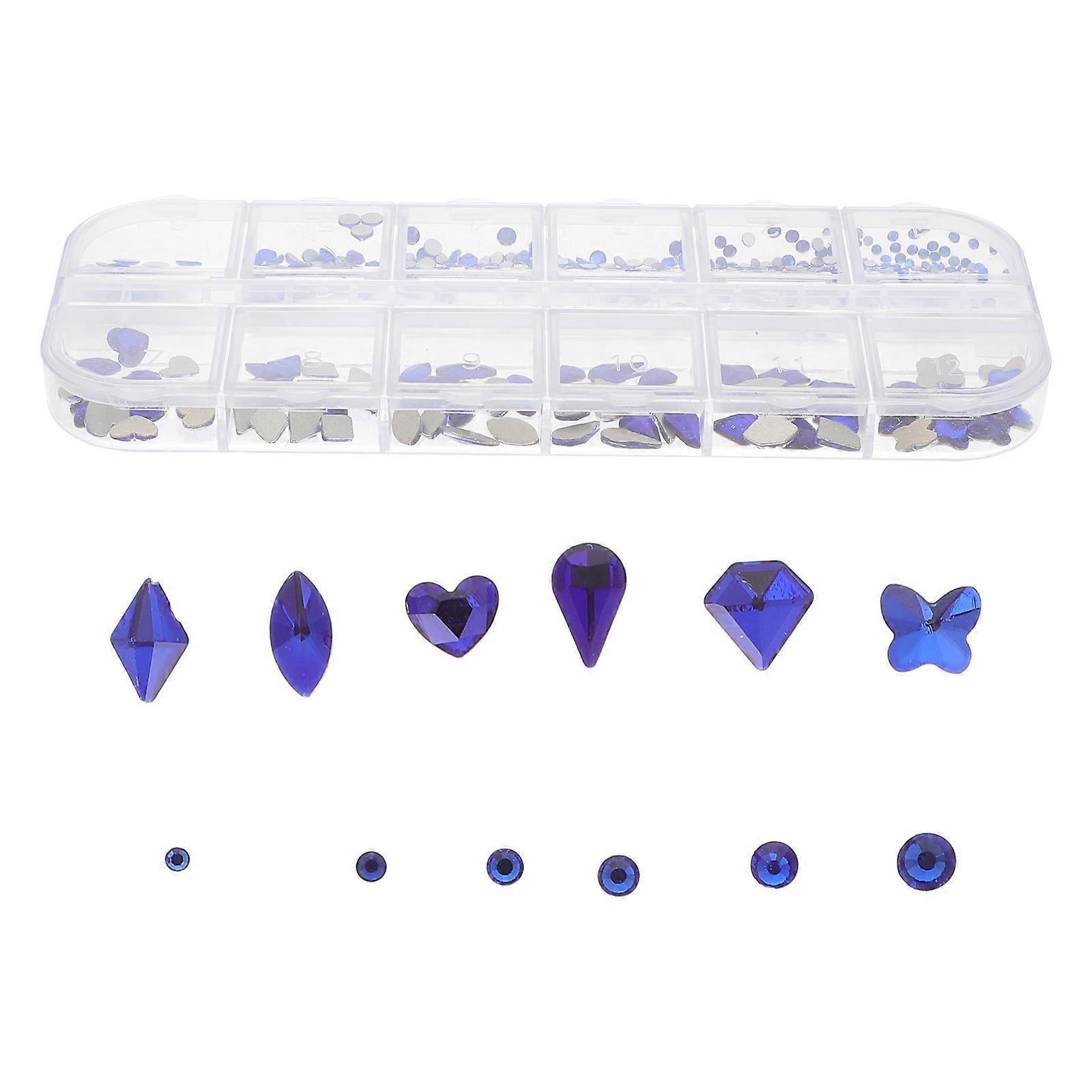 Multi Shape Nail Rhinestones 1 Box Nail Decoration For Birthday Party Eye-Catching Shiny Appearance