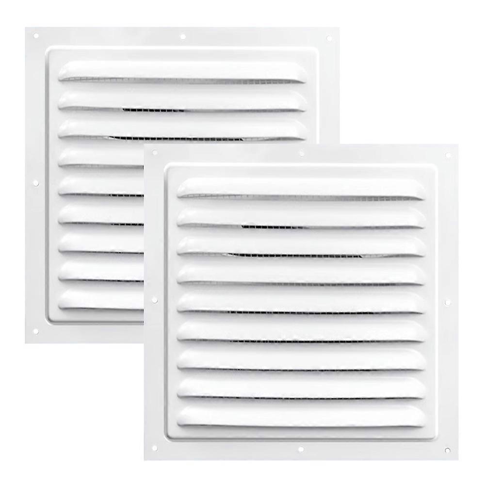 Vent Screen Vent Covers To Block Air Durable Aluminium Alloy Louvered Design For Electrical Boxes Enclosures 9.8×9.8×1in 2Pcs