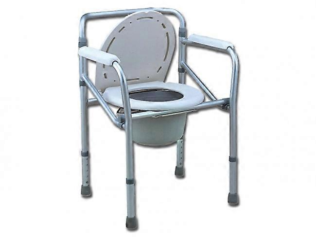 Sedia comoda pieghevole per Wc O Doccia, Altezza Regolabile 45-55Cm