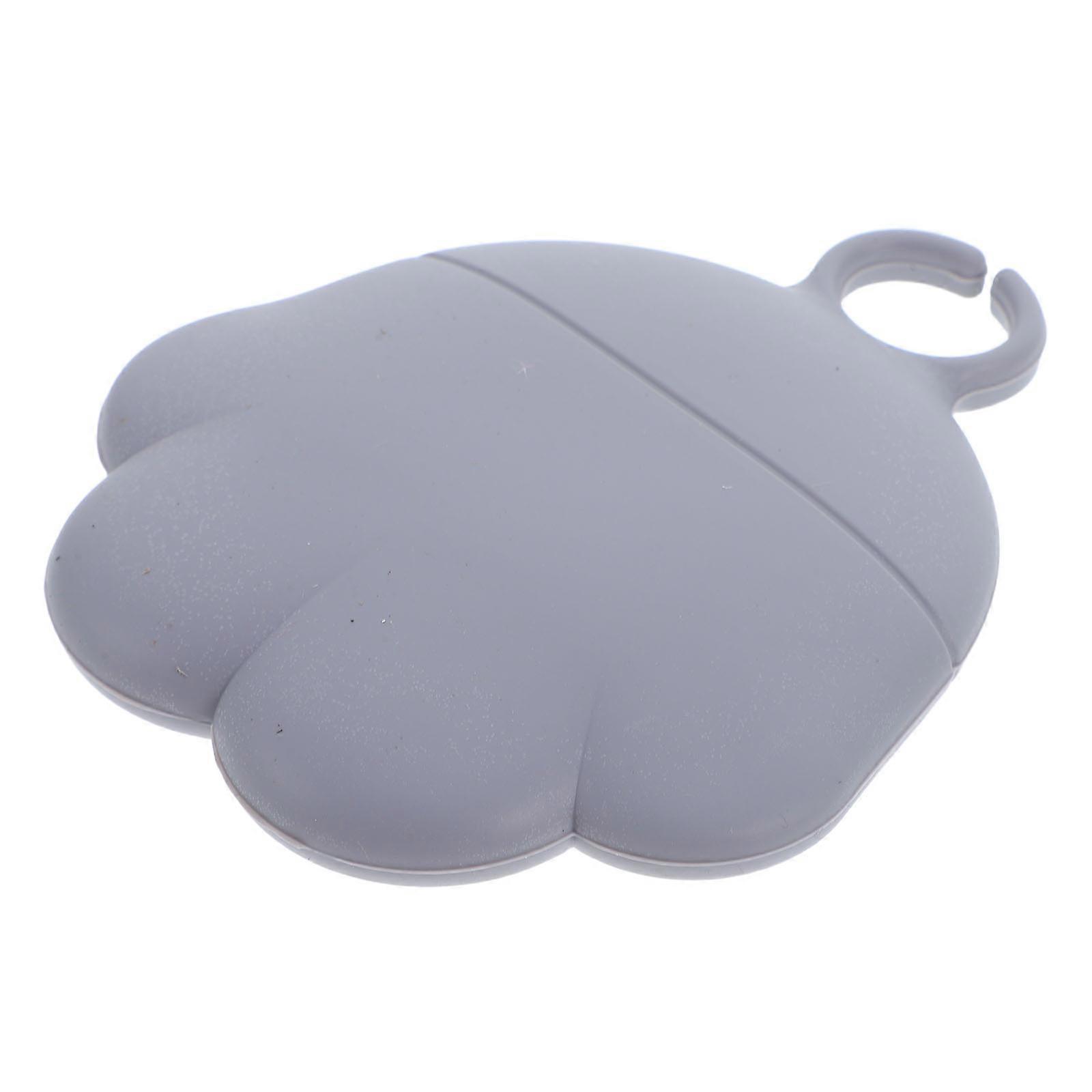 Silicone Pet Food Can Lids Sealing Dog Cat Food Can Covers Simple Design Three Ring Grey 1Set
