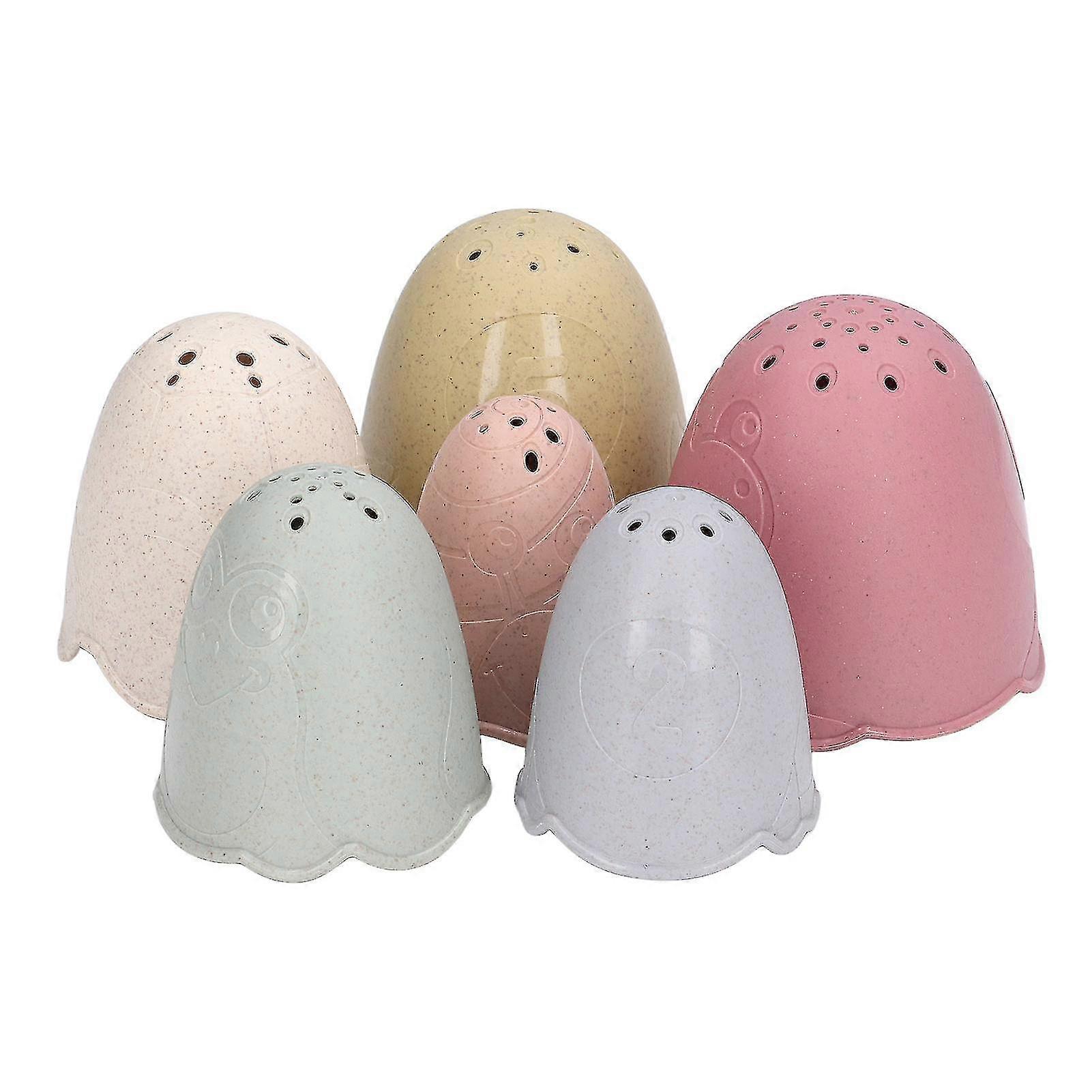 2025 Baby Egg Shaped Stacking Cup Children Unique Cute Stacking Cup Educational Bath
