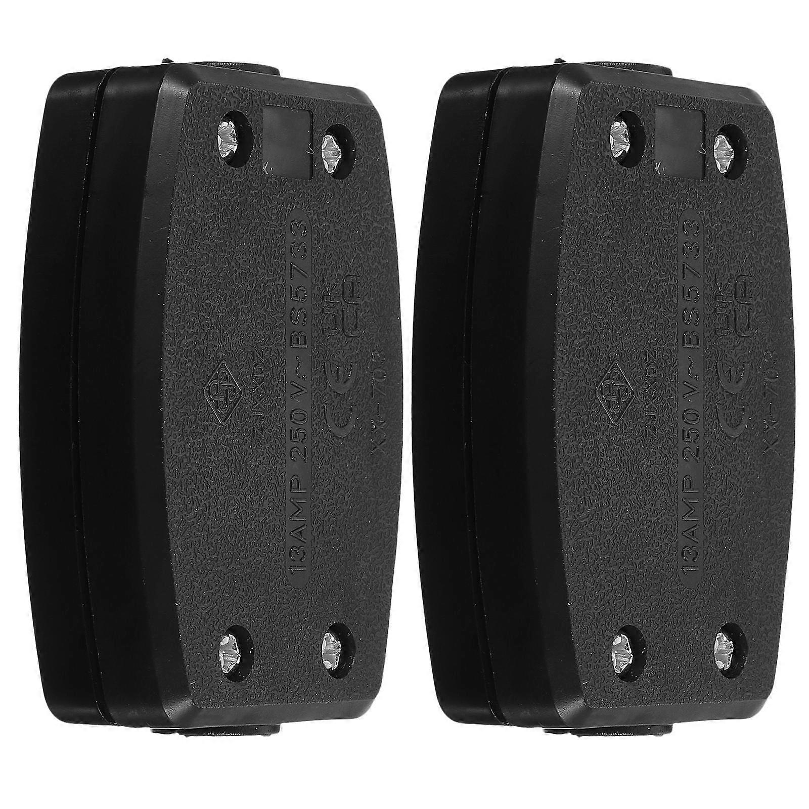 Outdoor Junction Box Waterproof Controller Box For Electrical Installations 2Pcs Black Weatherproof Case For Cables