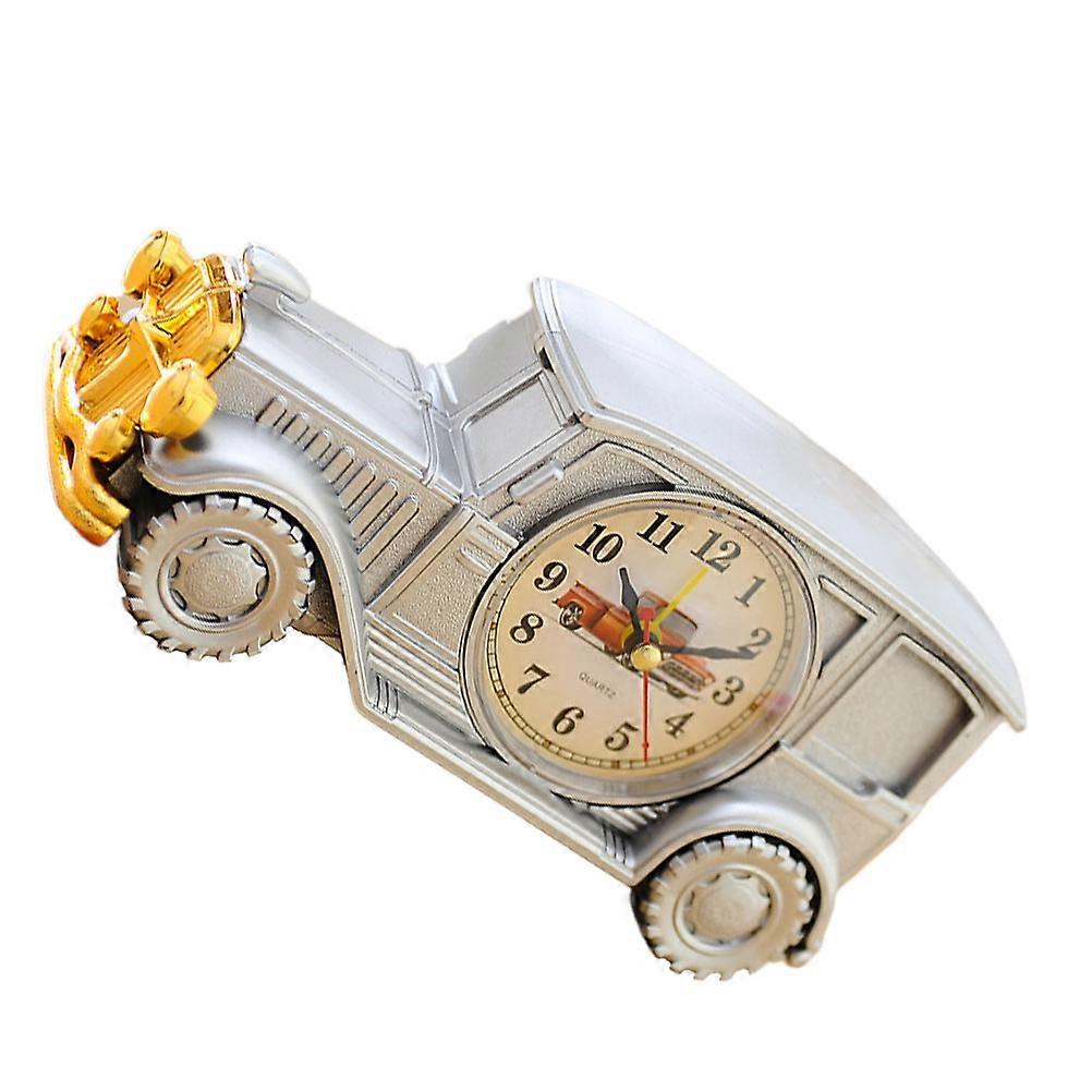 Retro Table Clock Classic Car Shape Clock Alarm Function for Home Dorm Office 18.6x7.6x7.1cm 1Pack