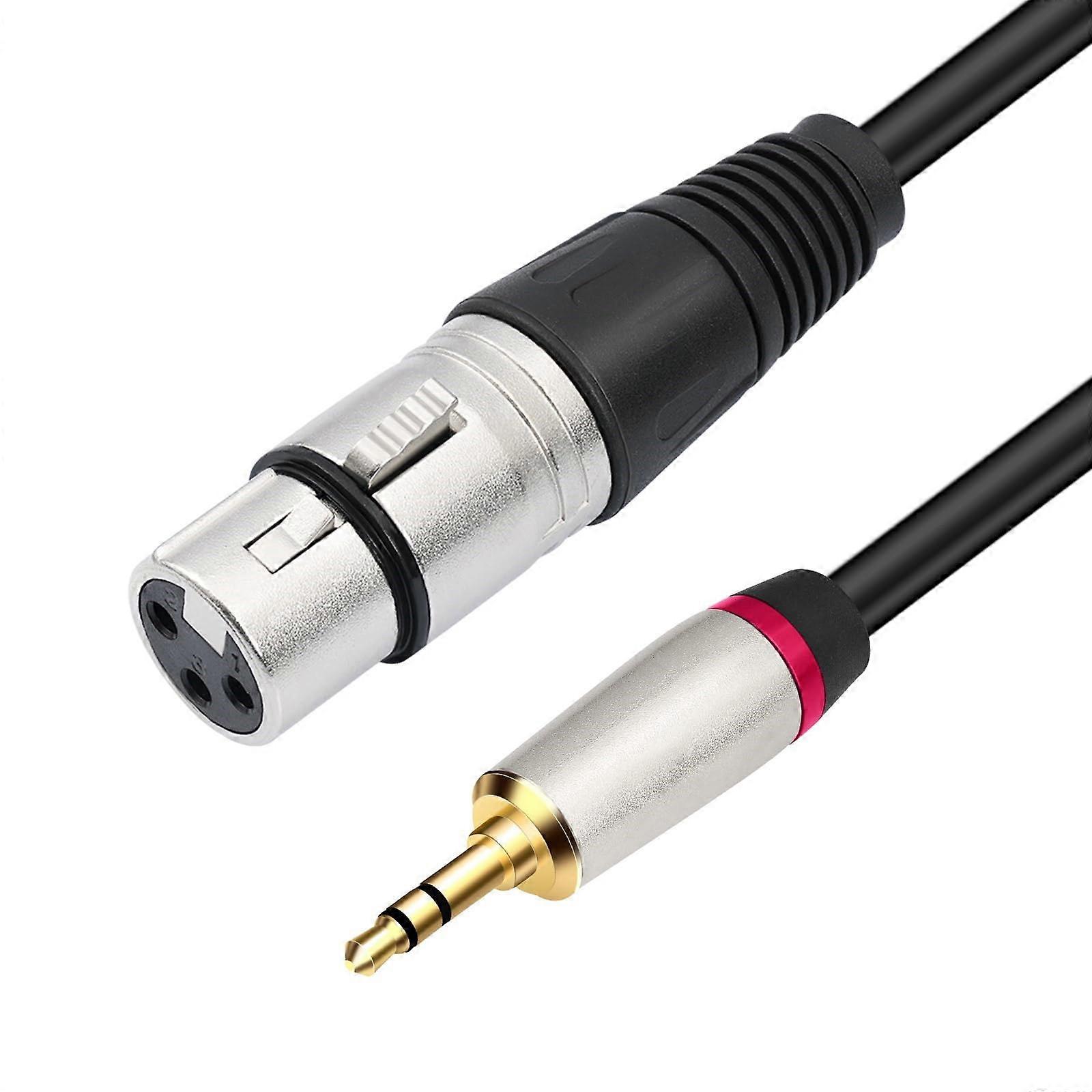 3Pin XLR Female to 3.5mm Stereo Music Cable 1.8m Headphone Adapter for Camera, 1/8 Inch XLR Adapter, Durable Audio Connector