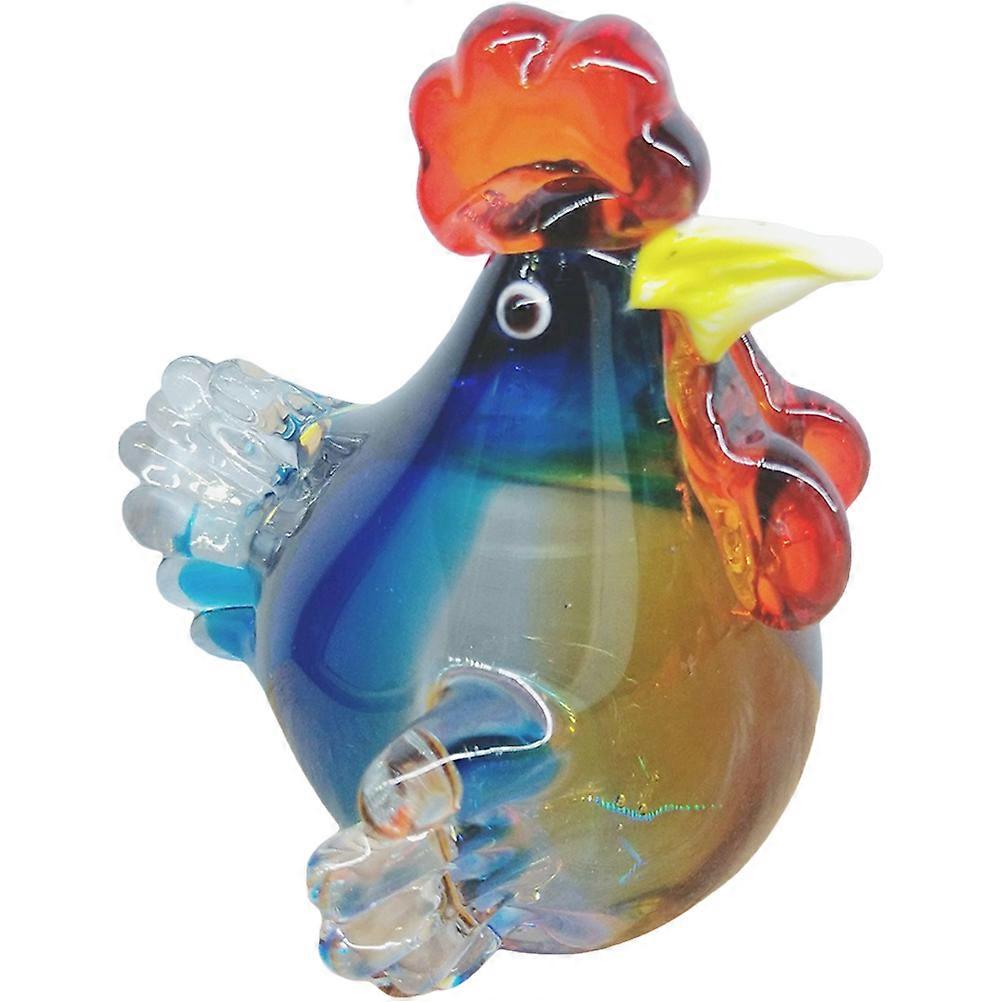 Rooster Decor Craft Decorative Glass Rooster Shape 12X12X12Cm Multi Function 1Pcs