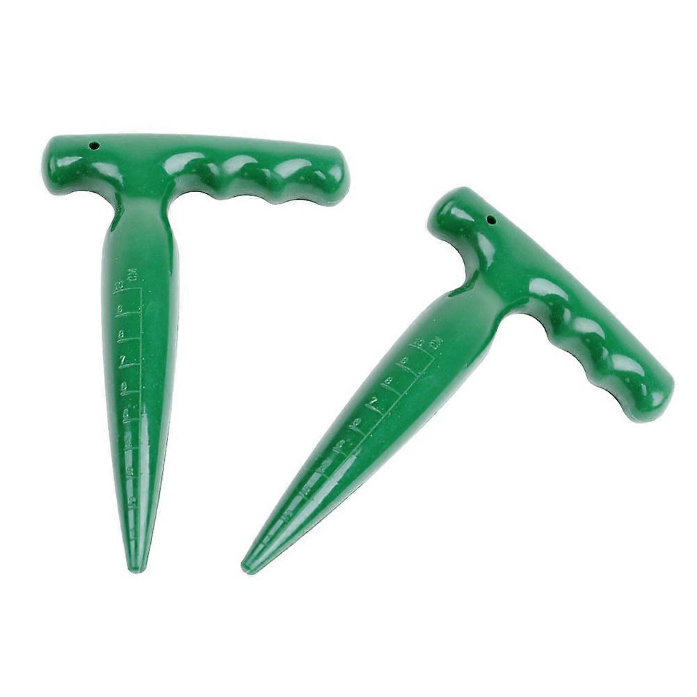 Soil Breaker Tool 2Pcs Garden Planting Tools For Gardening Enthusiasts 7.1X4.5X1.1In Green Color With Simple Design