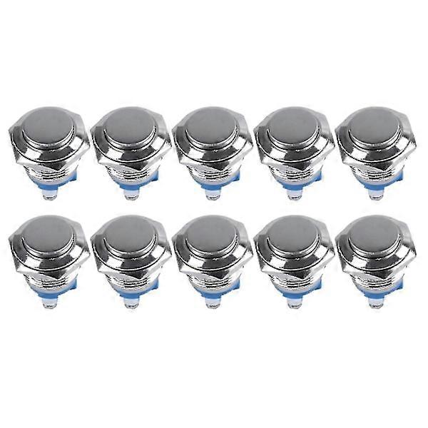 10x High Round High Round Momentary Metal Push Button Switch 16mm