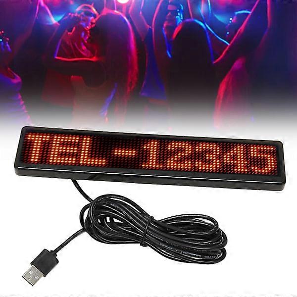 LED Matrix Panel 12x72 Dots Bluetooth APP Control Programmable Scrolling LED Sign for Shop Car Bar Hotel
