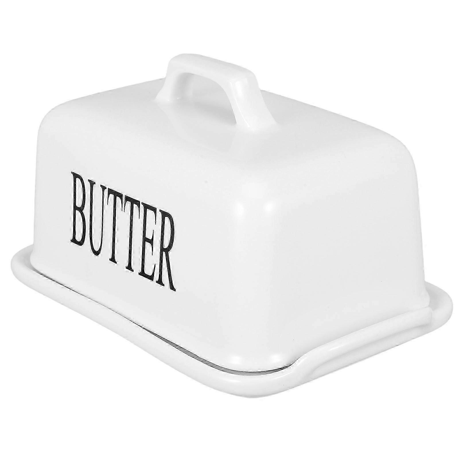 Airtight Butter Container Ceramic Butter Dish With Lid Freshness Preservation Versatile Use For Kitchen Organization 1pcs