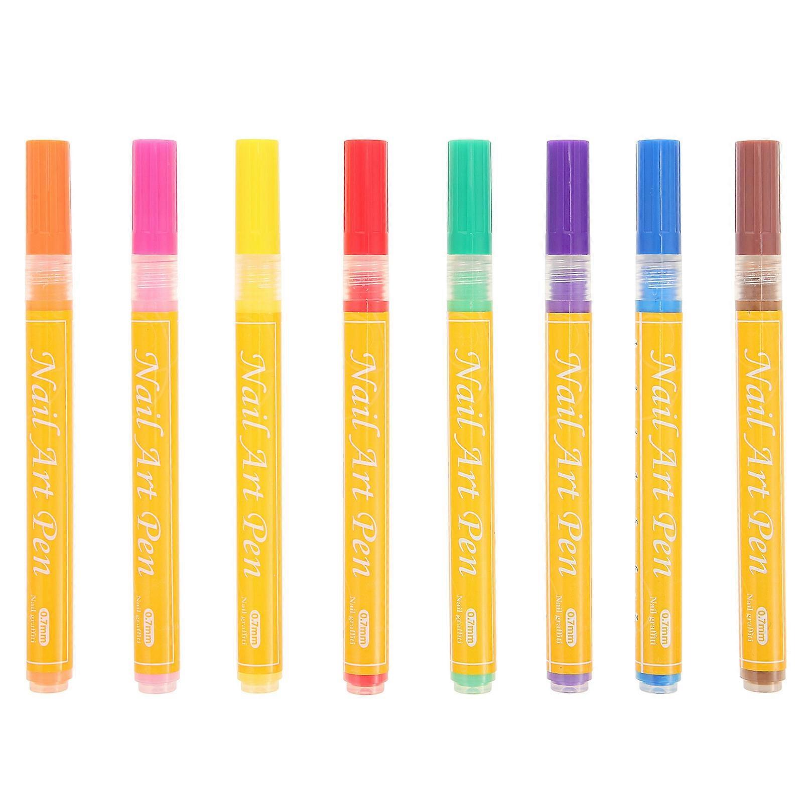 8pcs Vibrant Paint Markers for Nail Art, DIY Projects & Creative Designs – Lightweight, Quick Drying & Easy to Use for Artists & Hobbyists