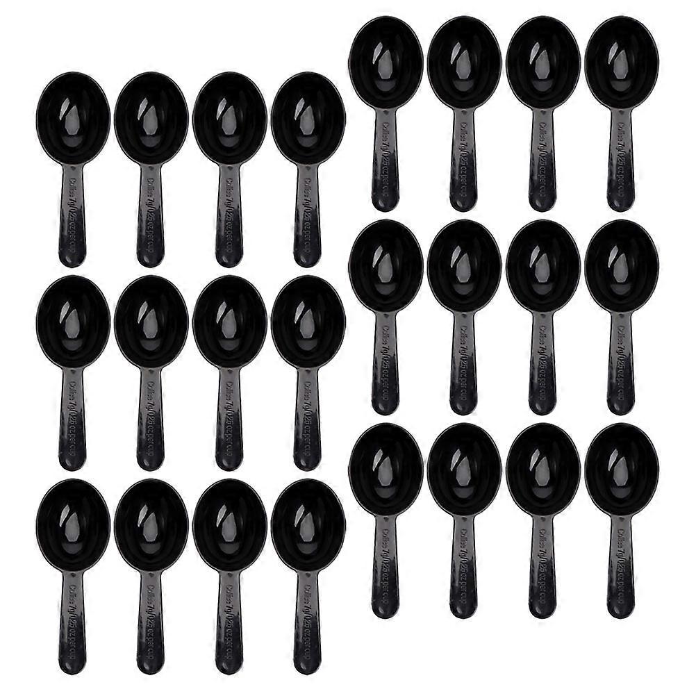Multiuse Plastic Coffee Measuring Spoon for Home with Round Head Black 50pcs