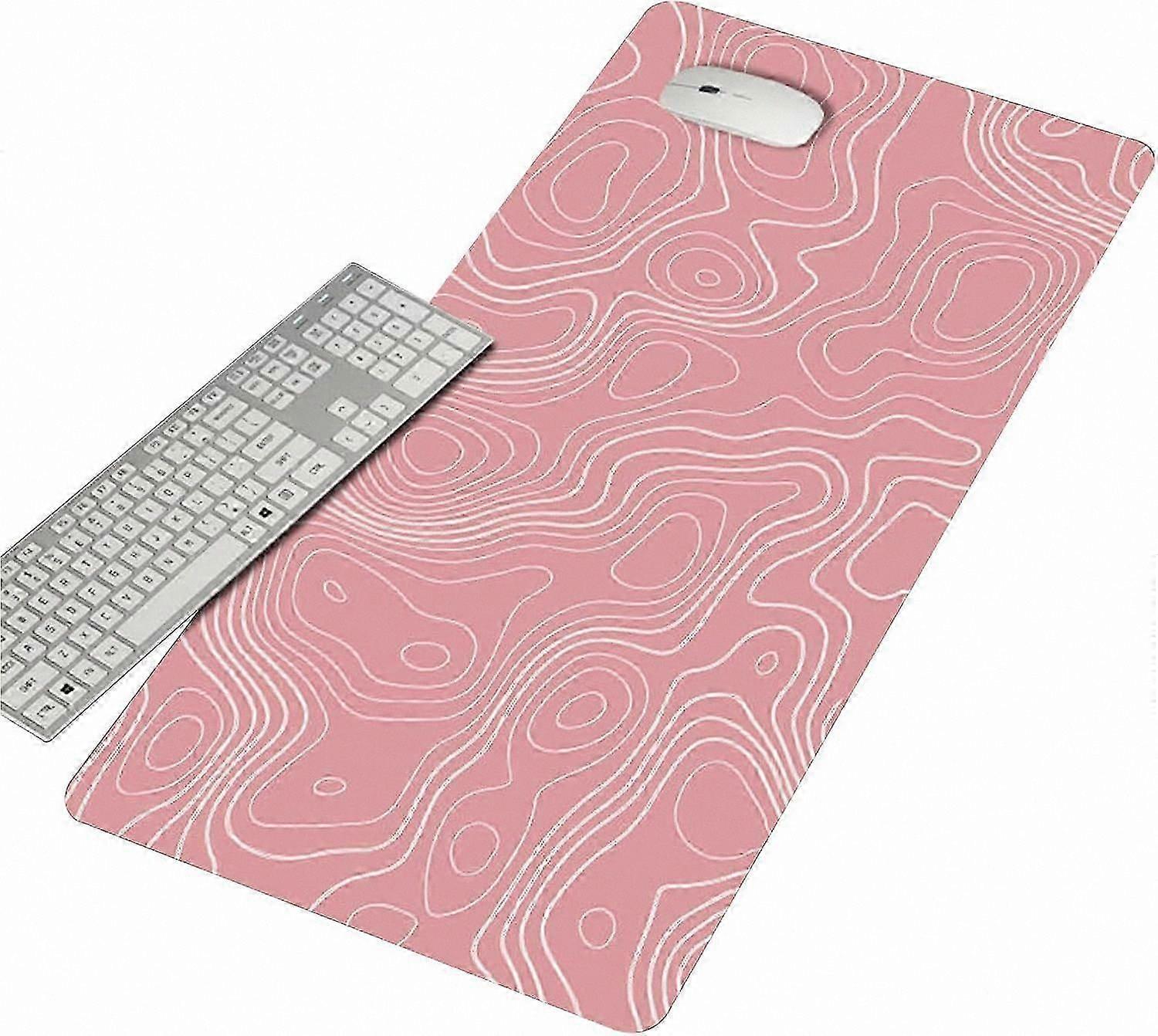 Extra Large 900x400mm Non-Slip Gaming Mouse Pad with Smooth Surface for Improved Precision (Blue/Gray/Pink)