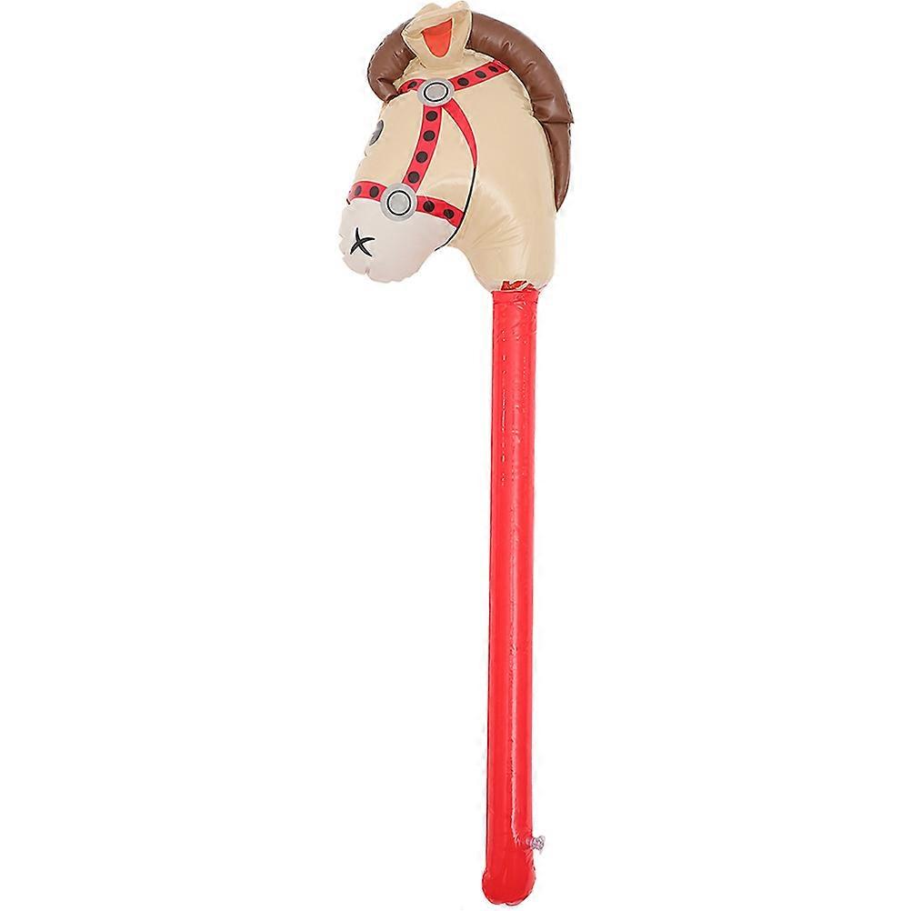 Inflatable PVC Head Stick for Kids Playing Cheer Supplies 12.5 Inches