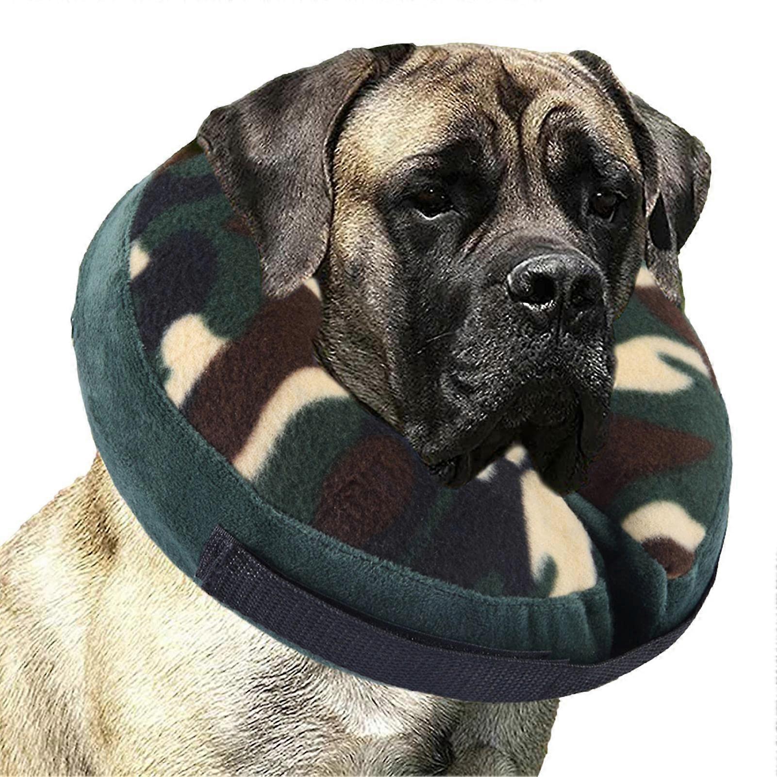 Soft Dog Collar with Cone Head, Inflatable Adjustable Dog Collar After Surgery Prevent Biting and Scratching