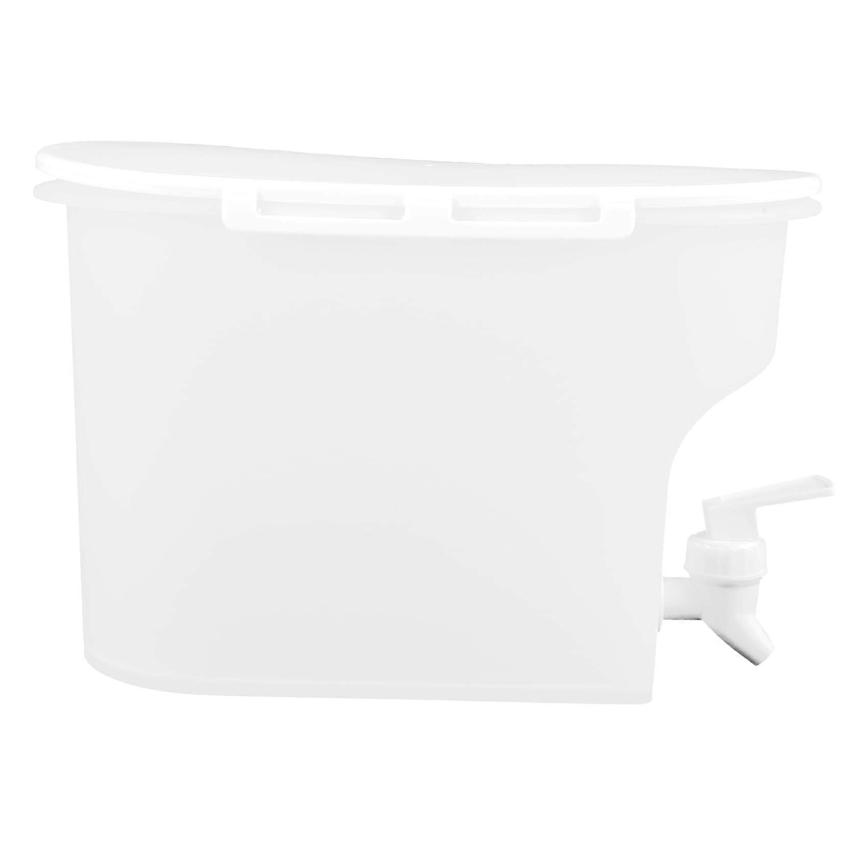 Bottle Glass Jar with Tap Ice Juice Lemonade Dispenser PP Gray 26X16CM