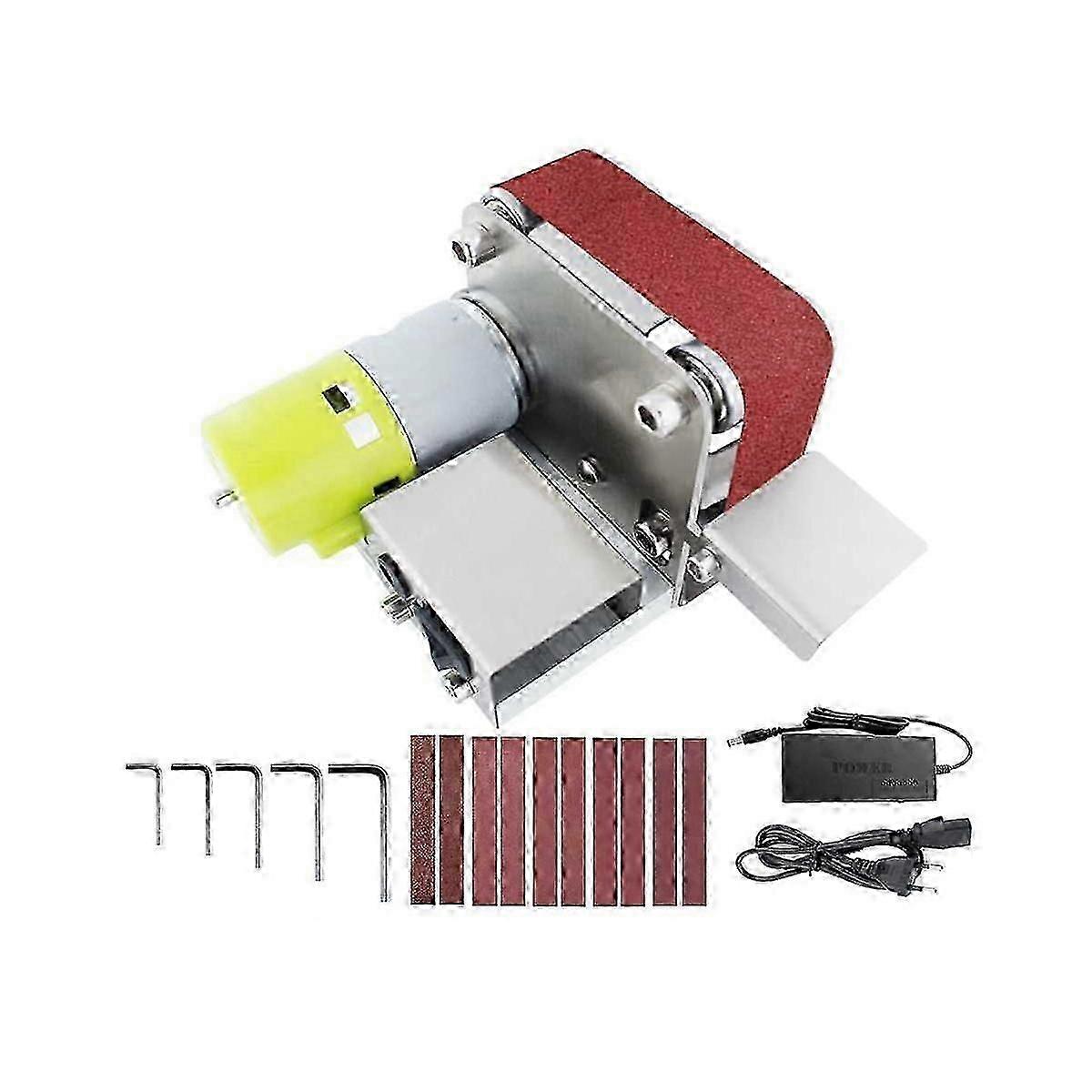 Mini Electric Grinder 220V - 7 Variable Speed Belt Sander for Polishing & Grinding