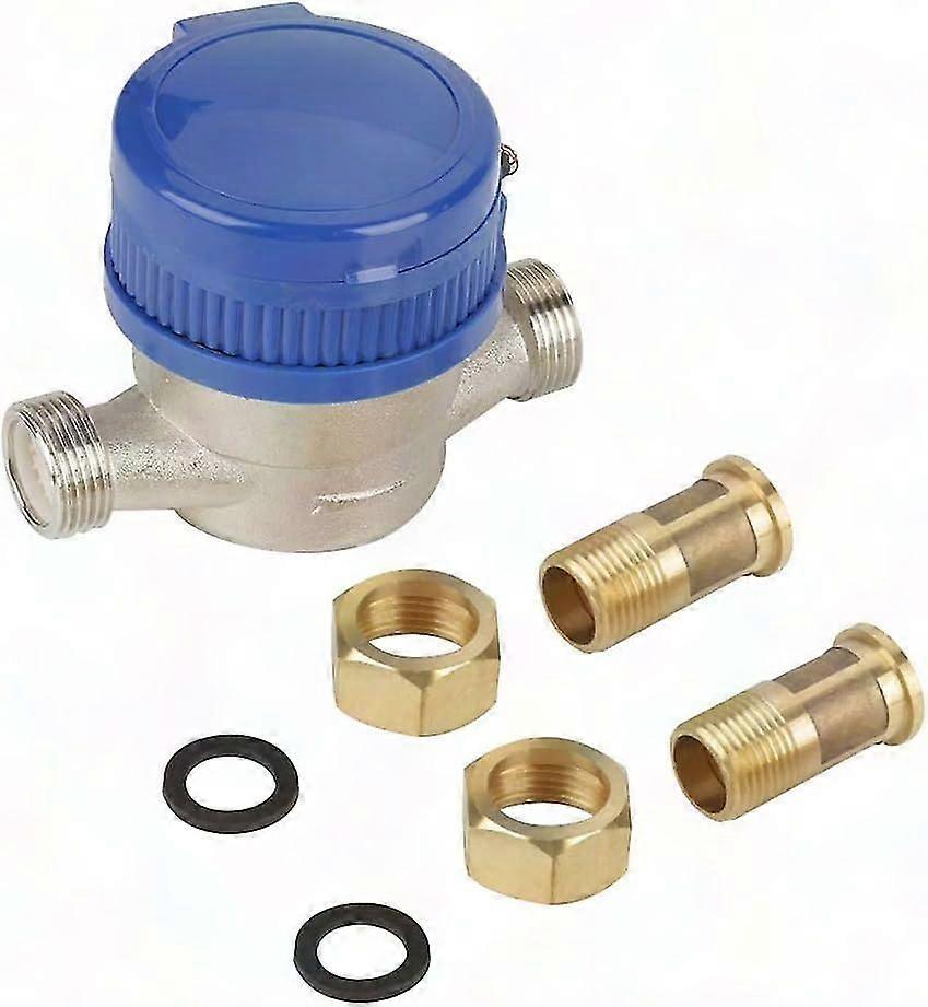 Cold Water Meter with Rotation Function & Fittings for Garden and Home Use