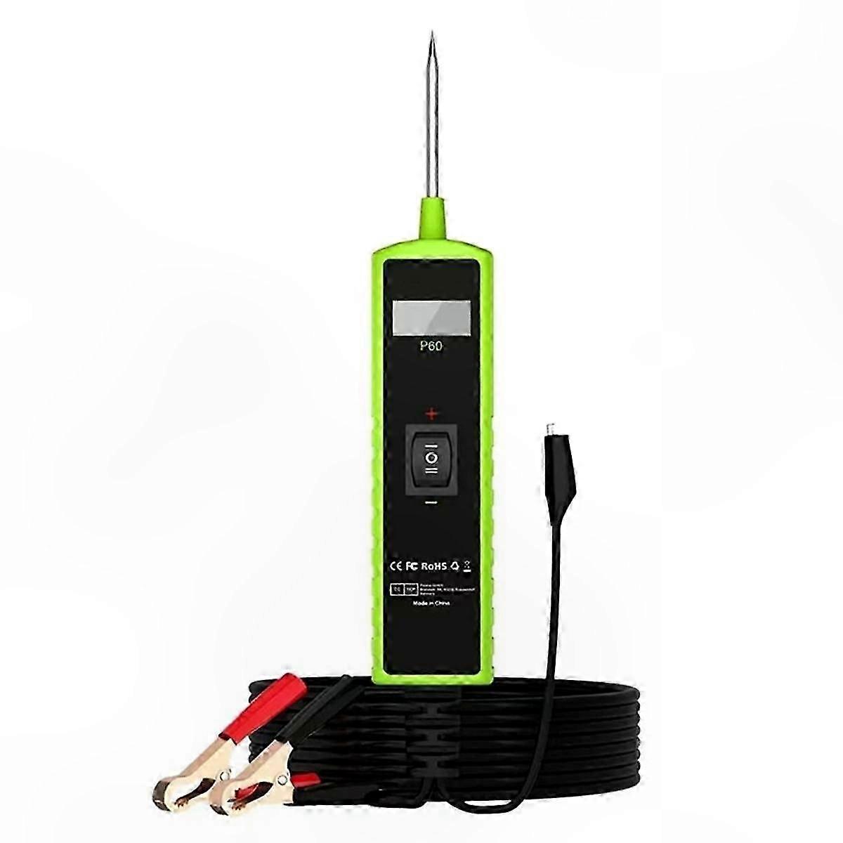 Automotive Electrical Circuit Tester 6-30V DC LCD Flashlight for Short Detection and Component Activation