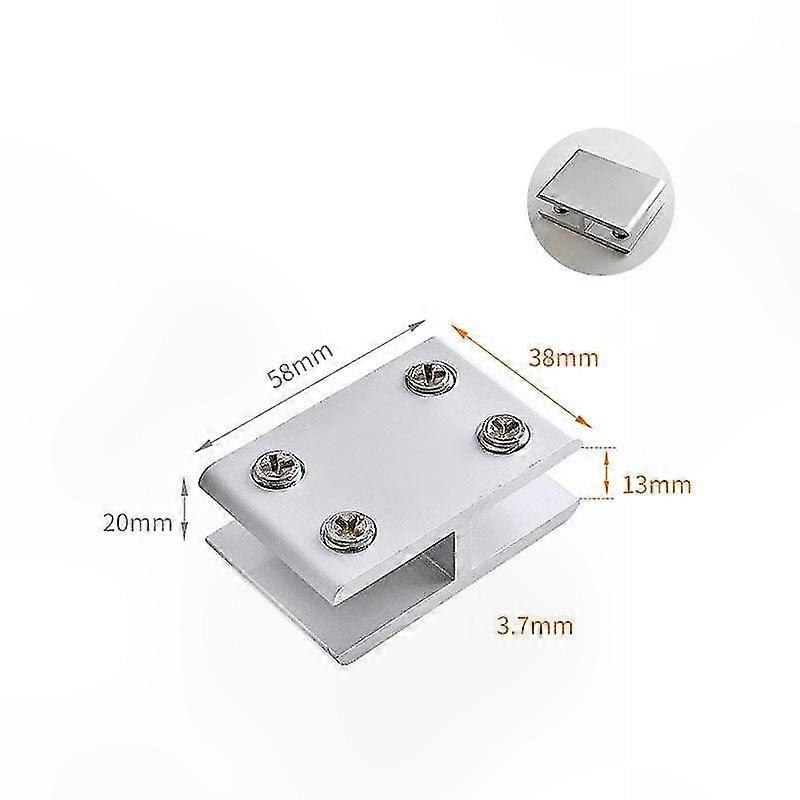 Adjustable Double-Sided Clips for 10-12mm Glass Panels (Set of 4)