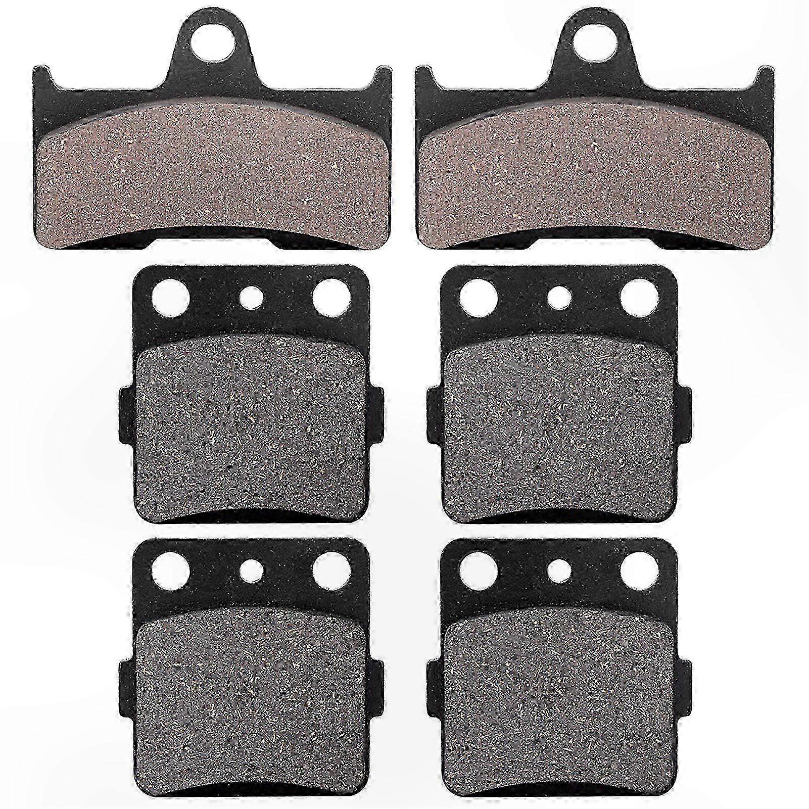 6Pcs Front & Rear Brake Pads for Suitable Brand Grizzly 660 4x4