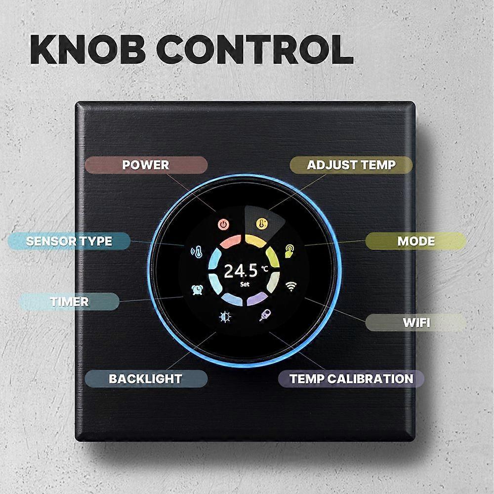 Tuya Wifi Digital Display Intelligent Knob Temperature Controller Multifunctional Water/Electric Floor Heating Water/Gas Boiler Thermostat Compatible 