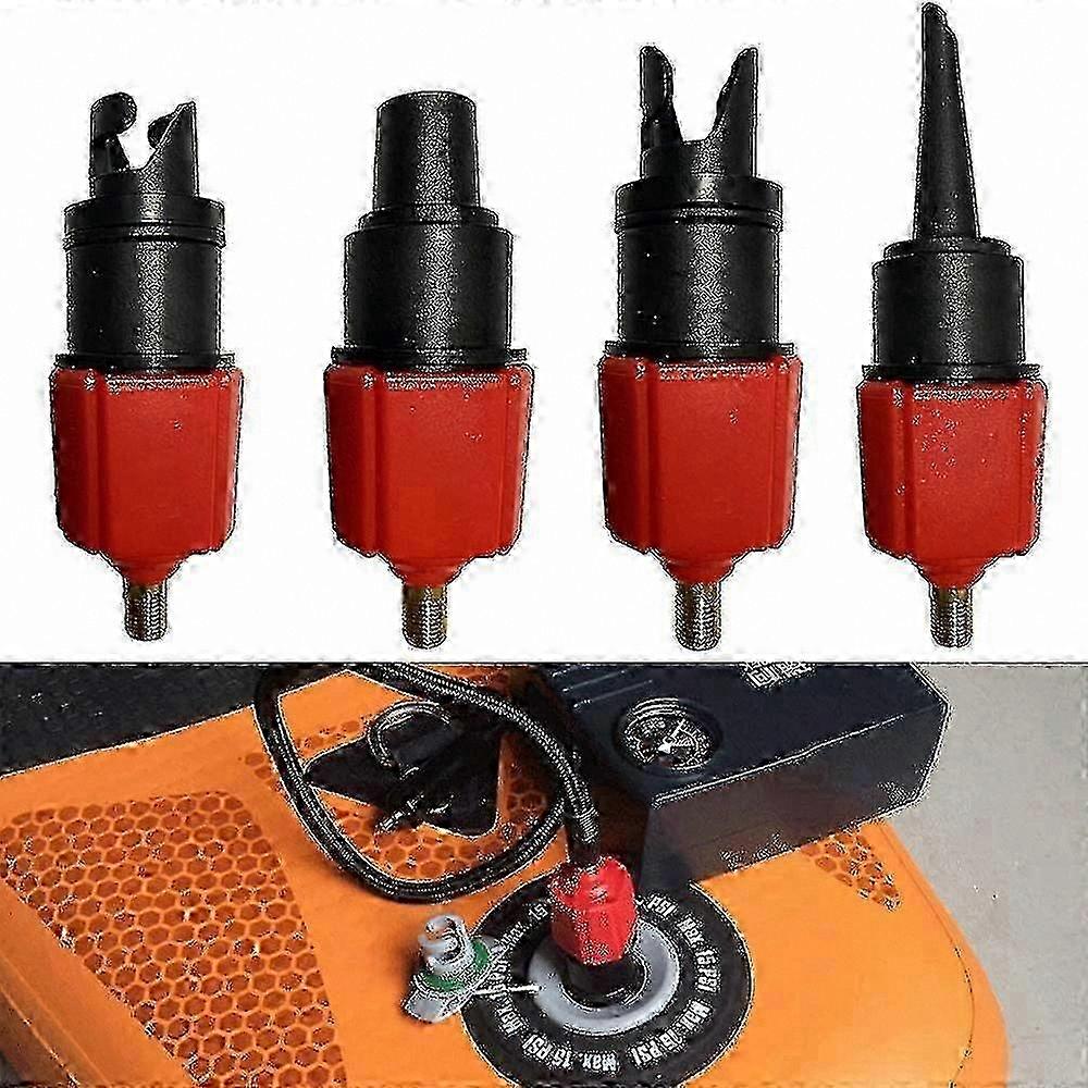 Universal Inflatable Pump Adapter with 4 Valve Nozzles for Air Compressors and SUP Boards