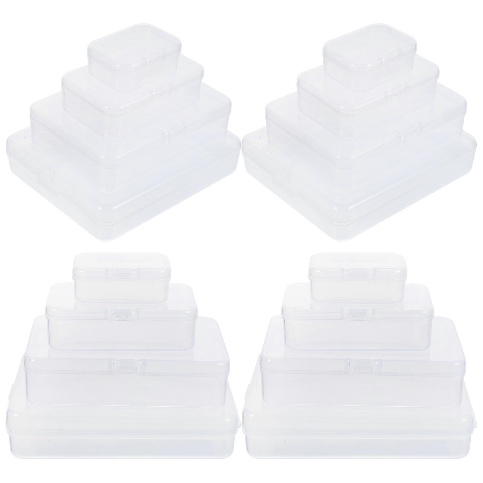 Transparent PP Storage Box for Home 24pcs Rectangular Container with Safe Durable Material