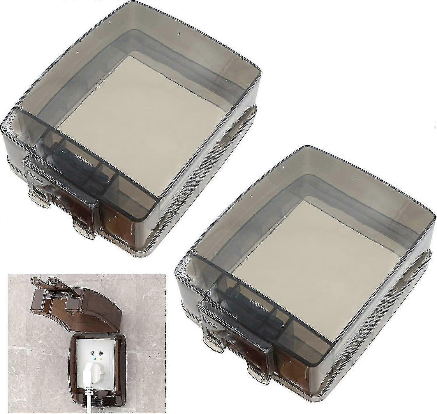 Waterproof Plastic Switch Cover - Universal Splash Guard for Bathroom & Kitchen Sockets (Clear, Transparent)