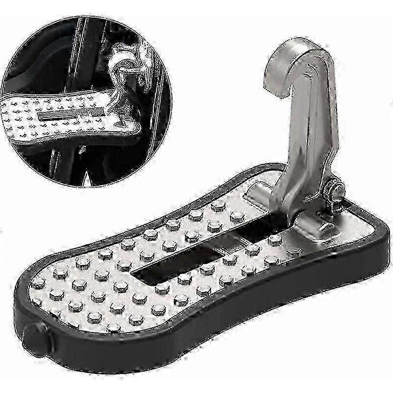Foldable Car Door Step with Safety Hammer Compatible with Jeep & SUV Models - Rooftop Ladder Accessory