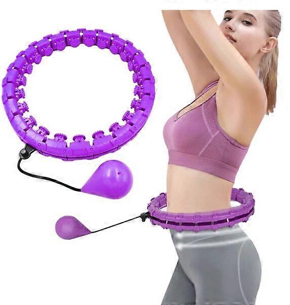 Intelligent hula hoop abdominal trainer, 24 adjustable sections, massage and burn fat without falling off