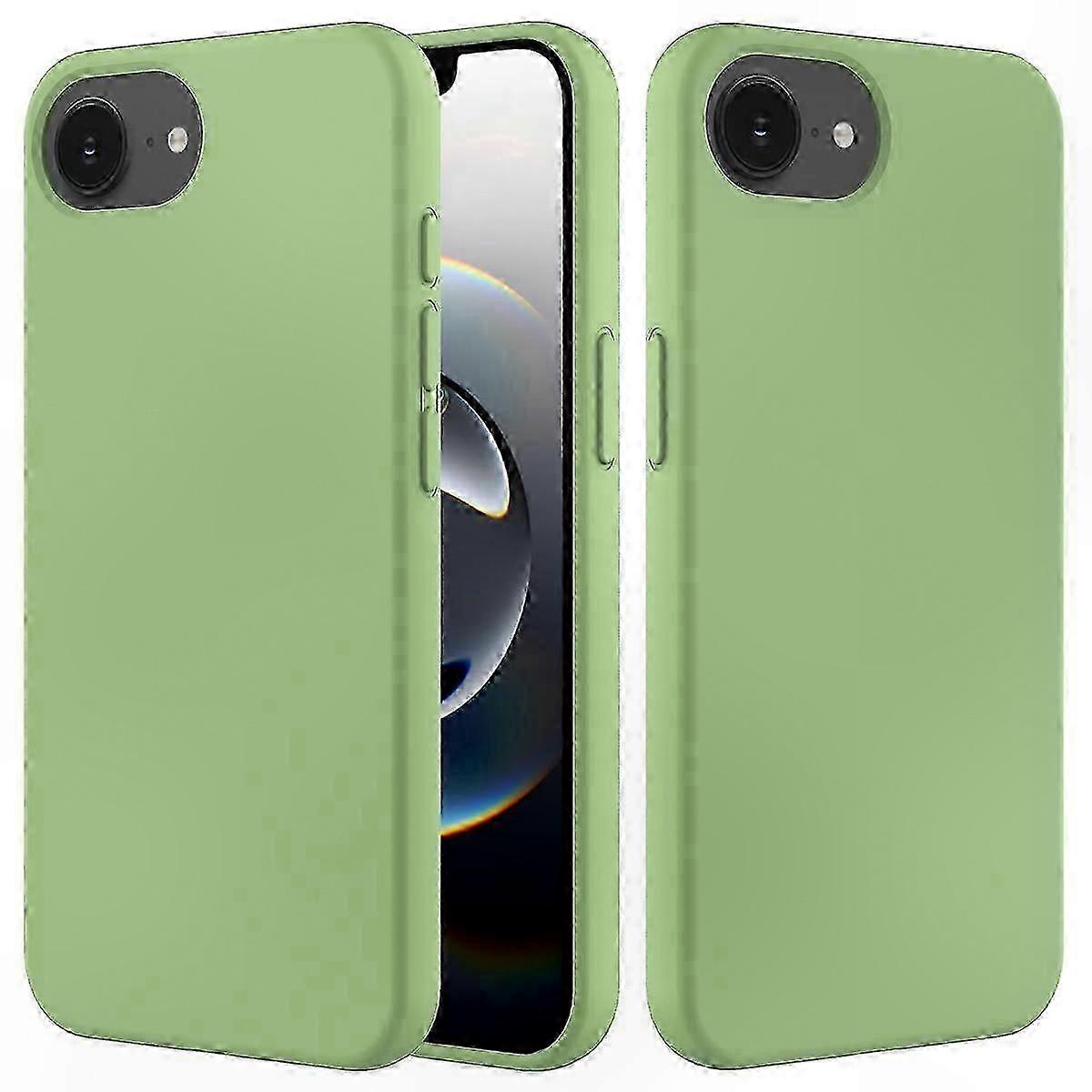 Green Soft Silicone Protective Case for 16e Phone Model with Shockproof Design and Comfortable Inner Lining