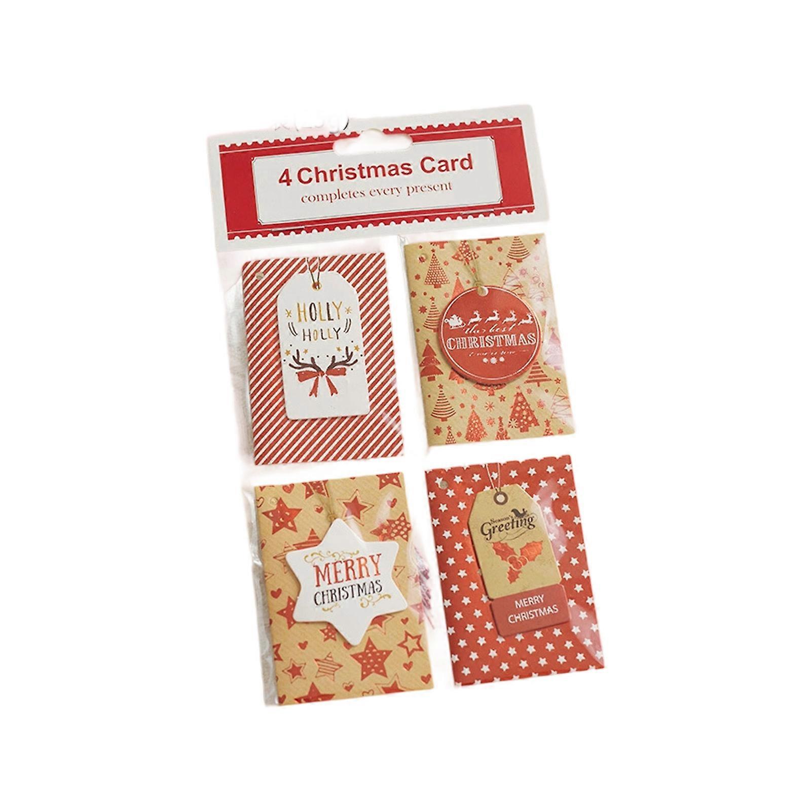 Sustainable Holiday Greeting Cards with Pre Punched Holes Easy Hanging Design for Tree Ornament and Craft  Small greeting card