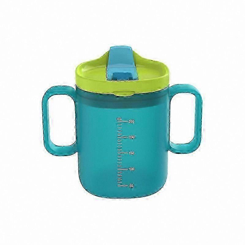 No-Spill Drinking Cup with Handle and Lid for Adults, Straw Included for Elderly and Disabled, Convalescent Care Easy-Drink Solution