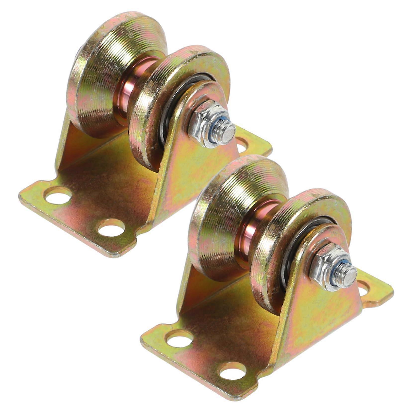 Ceiling Mount Pulley 2 Pack Frame Type Heavy Duty Steel Rope Pulley Roller Efficient Loading For Moving And Lifting